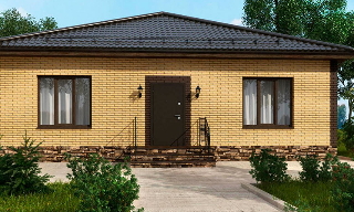 Проекты одноэтажных домов из кирпича | Строй-Брс - Борисоглебск от 3691 рублей