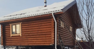 Баня из оцилиндрованного бревна под ключ в Борисоглебске - от 137072 рублей